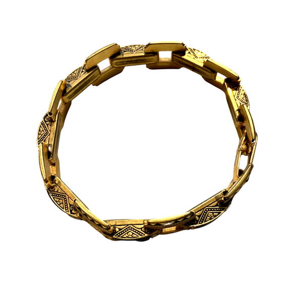 Black and Gold Link Bracelet