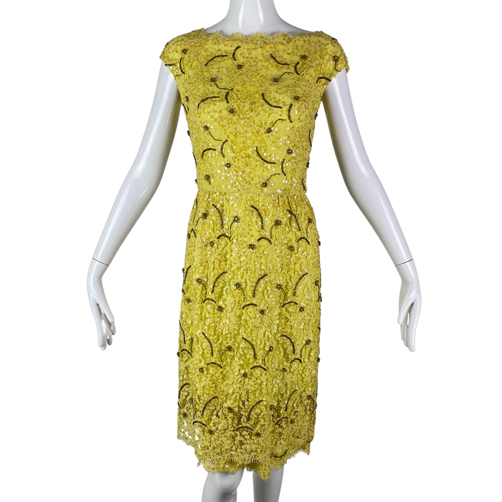 60's Victoria Royal LTD. Neiman Marcus Lace Sequin Dress