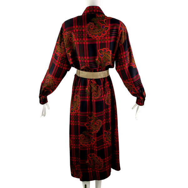 80's Jos. A Bank Clothiers Rayon Wool Paisley Dress