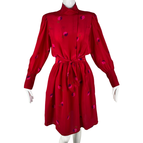 80's Liz Claiborne Silk Rose Dress