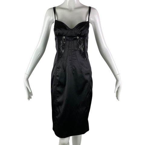 D&G Dolce & Gabbana Black Corset Dress