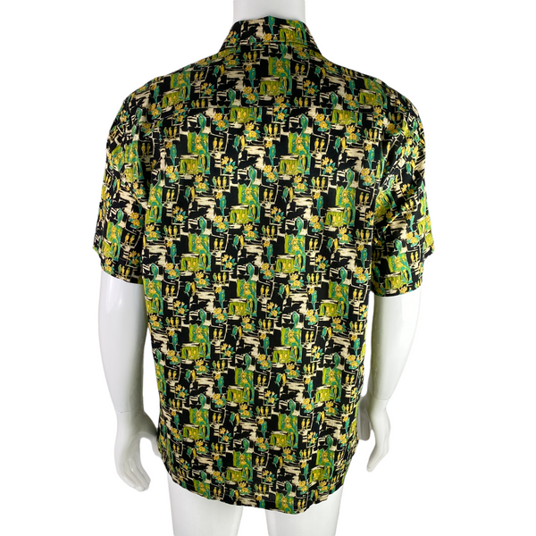 80's Brioni Cotton Print Shirt