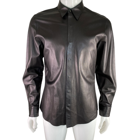 90's DKNY Leather Shirt Jacket