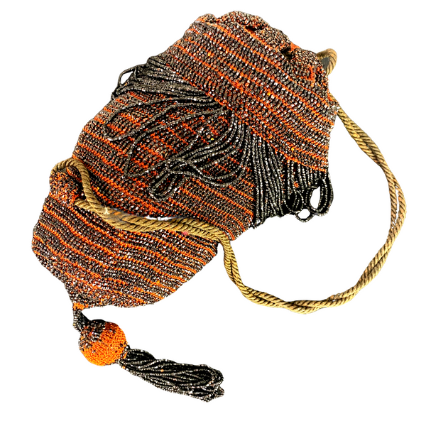 Vintage Crochet Beaded Bag