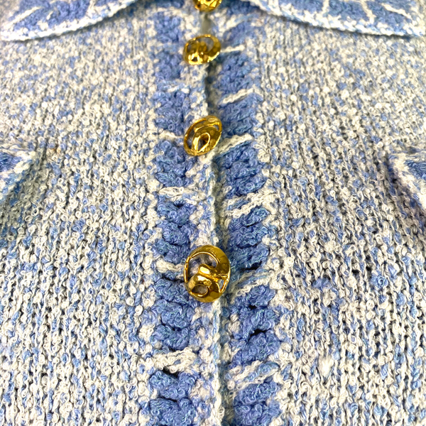 70's St. John Knits Blue Sweater