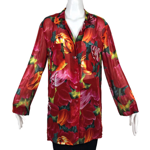 Chacok Red Floral Top