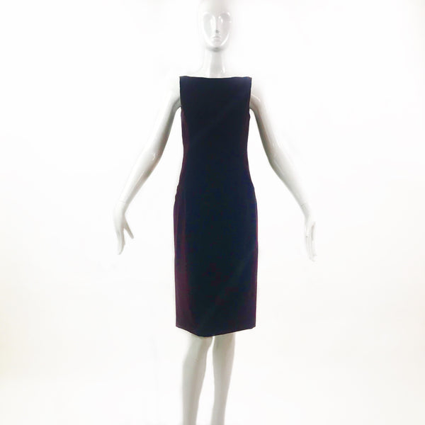 Open-Back Douglas Hannant Velvet Burgundy Dress