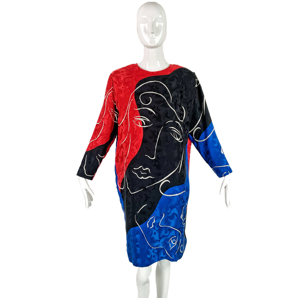 80's Anne Crimmons for U.M.I. Collections Silk Dress